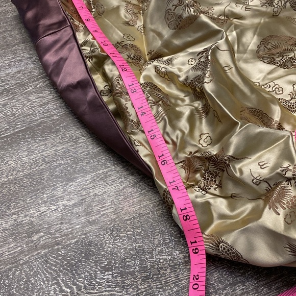 Vintage Solz Squirrell Satin Smokers Robe size 44 made in hangzhou China - Picture 7 of 7